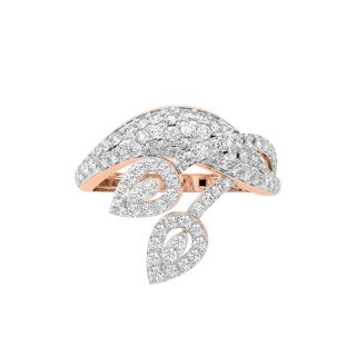 Shimmer Leaf Diamond Ring