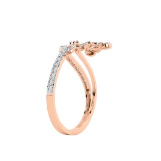 Swan Design Engagement Diamond Ring