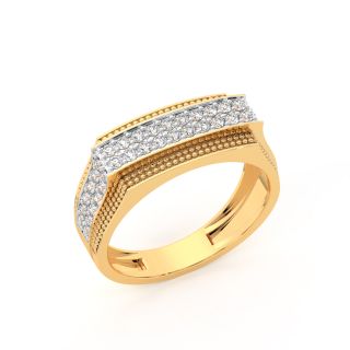 Geometric Diamond Ring For Men