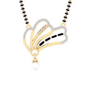 Pearl Design Diamond Mangalsutra With Chain