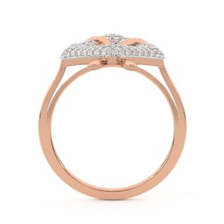 Gold Lean Layers Diamond Engagement Ring