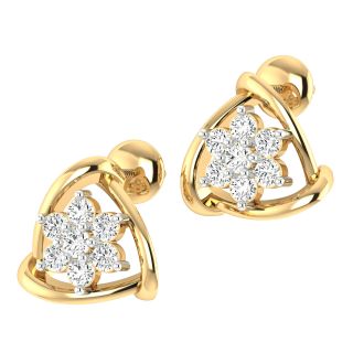 Serenity Round Diamond Stud Earring