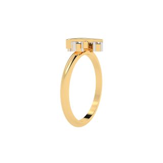 Geometric Diamond Dainty Ring