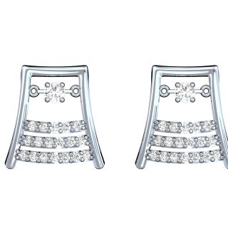 Elaine Round Diamond Stud Earrings