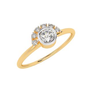 Half-Way Diamond Dainty Ring