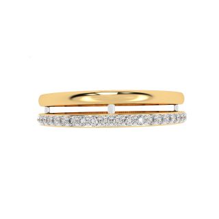 Double Tone Diamond Ring