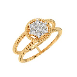 Elegant Round Design Diamond Ring