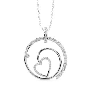 The Spherical Heart Diamond Pendant