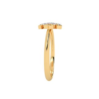 Grooving With Love Diamond Ring