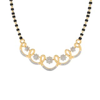 Star Design Diamond Mangalsutra