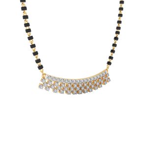 Linear Design Mangalsutra In Diamond