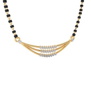 Three Layer Design Diamond Mangalsutra