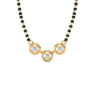 Three Wheel Diamond Design Mangalsutra