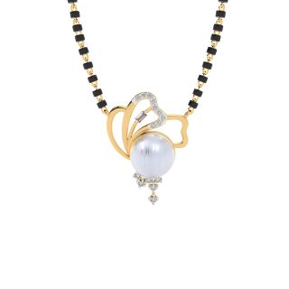 White Pearl Diamond Mangalsutra