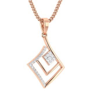 Gold Diamond Shape Design Pendant