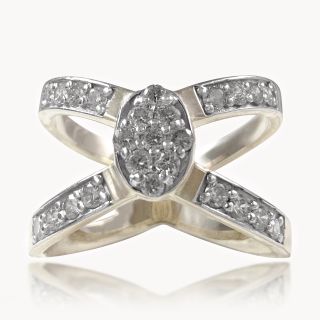 Avan Designer Cross Band Diamond Ring