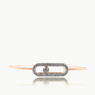 Hexagon Design Diamond Oval Bracelet