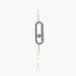 Hexagon Design Diamond Oval Bracelet