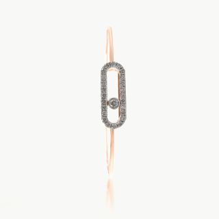 Hexagon Design Diamond Oval Bracelet
