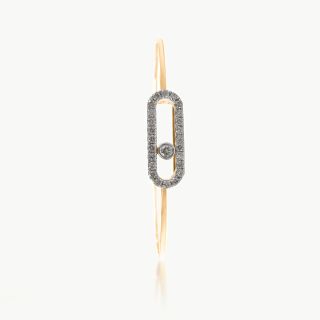 Hexagon Design Diamond Oval Bracelet