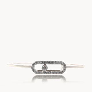 Hexagon Design Diamond Oval Bracelet