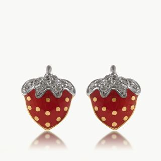 Strawberry Diamond Studs Earrings