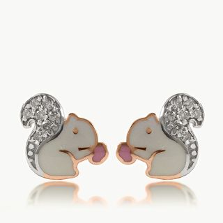 Squirrel Diamond Earrings