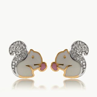 Squirrel Diamond Earrings