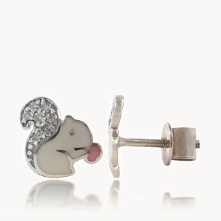 Squirrel Diamond Earrings