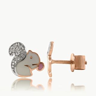 Squirrel Diamond Earrings