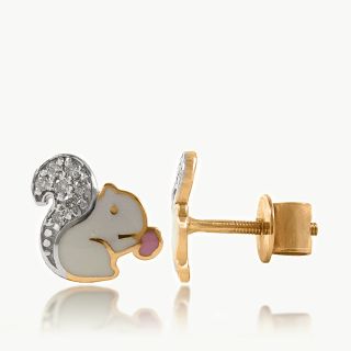Squirrel Diamond Earrings