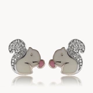 Squirrel Diamond Earrings