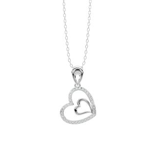 Gold Love Heart Diamond Pendant