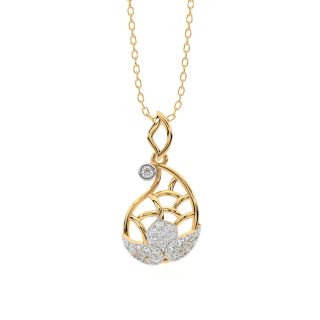 Filigree Paisley Diamond Pendant