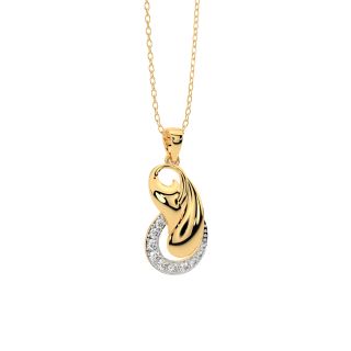 Mini Swan Diamond Pendant