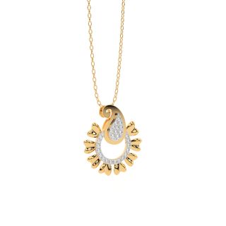 Gold Shimmer Grace Diamond Pendant