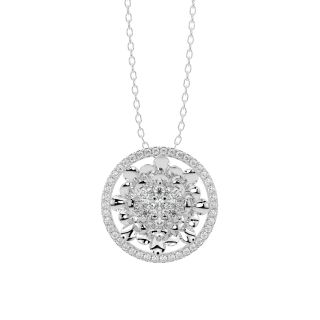 Sphere Floral Diamond Pendant