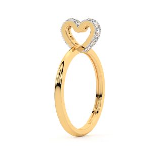 Delicate Heart Shaped Diamond Ring