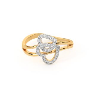 Sparkling Dual Heart Diamond Ring