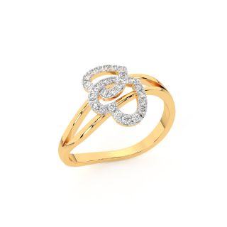 Sparkling Dual Heart Diamond Ring