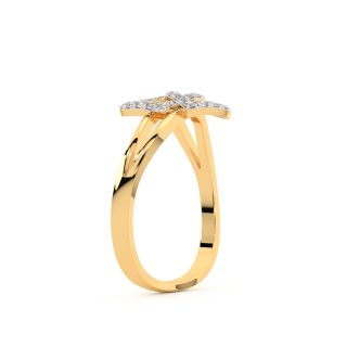 Sparkling Dual Heart Diamond Ring