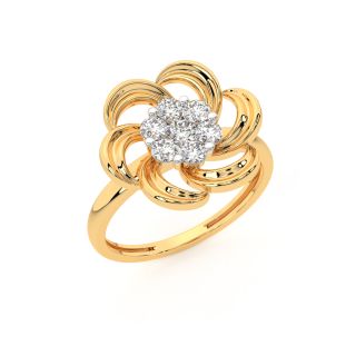 Rose Design Engagement Ring