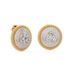 Simple Round Diamond Stud Earrings