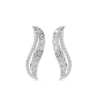 Designer Diamond Hoop Earrings