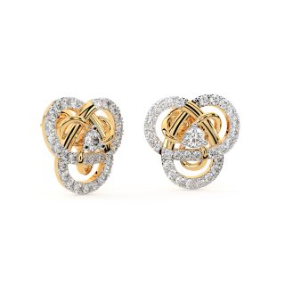 Tricon Diamond Stud Earrings