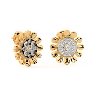 Shinning Flower Diamond Earrings