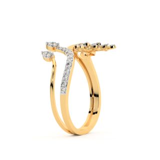 Wing-o-Spring Gold Engagement Ring