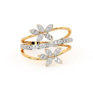 Fab & Floral Diamond Engagement Ring