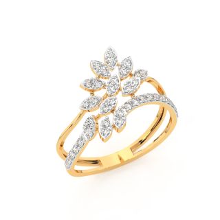 Blooming Floret Diamond Engagement Ring