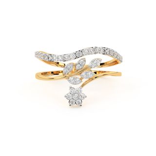 Twinkling Round Diamond Engagement Ring